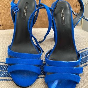 Blue Zara Sandal heels
